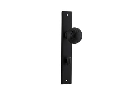 Door TRA12824P85 Knob Guildford Rect Priv Mb Ctc85mm H240xw38xp60mm