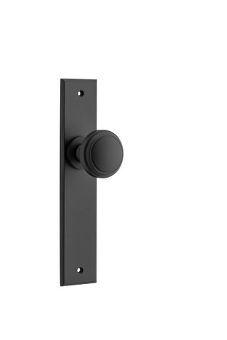 Door TRA12831 Knob Paddington Chamfered Latch Matt Black H240XW50XP63