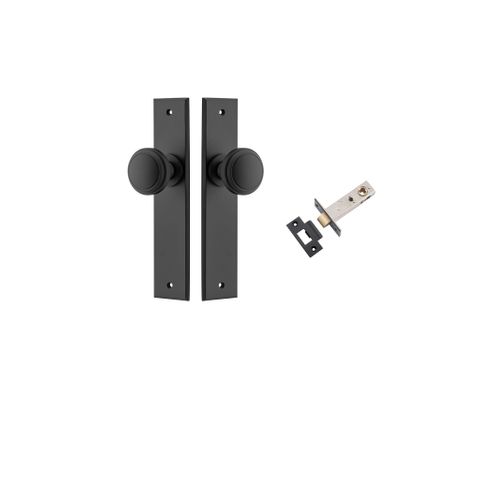 Door TRA12831KPASS60 Knob Paddington Chamfered Matt Black D55xp63mm Pass Kit