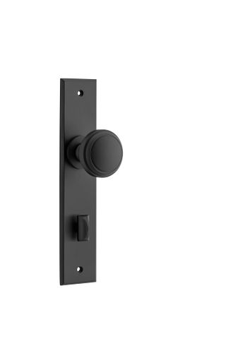 Door TRA12831P85 Knob Paddington Chamfered Priv Matt Black H240XW50XP63