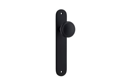 Door TRA12832 Knob Paddington Oval Latch Matt Black H240xw40xp68mm