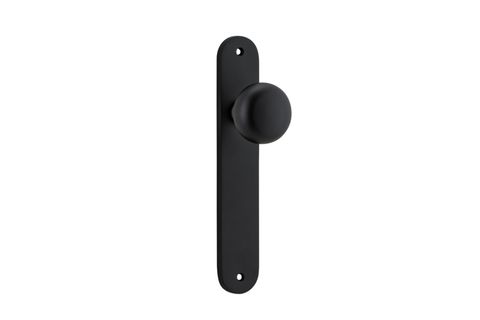 Door TRA12834 Knob Cambridge Oval Latch Matt Black H240xw40xp67mm
