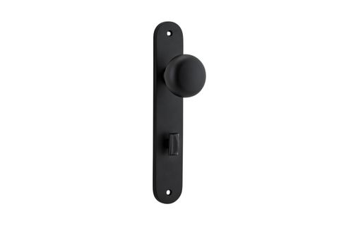 Door TRA12834P85 Knob Cambridge Oval Privacy Mb Ctc85mm H240xw40xp67mm