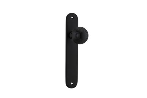 Door TRA12836 Knob Guildford Oval Latch Matt Black H240xw40xp60mm