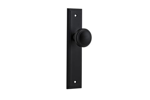 Door TRA12838 Knob Paddington Stepped Latch Matt Black H240xw50xp68mm