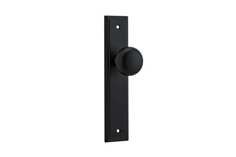 Door TRA12840 Knob Cambridge Stepped Latch Matt Black H240xw50xp67mm
