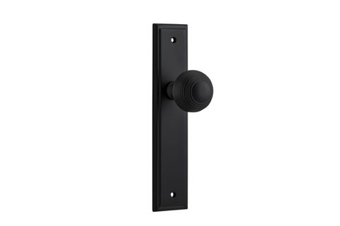 Door TRA12842 Knob Guildford Stepped Latch Matt Black H240xw50xp60mm