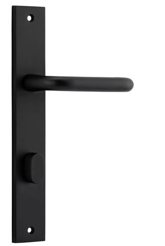 Door TRA12844P85 Lever Oslo Rectangular Priv Mb Ctc85mm H240xw38xp57mm
