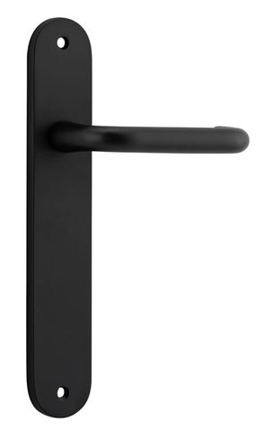 Door TRA12846 Lever Oslo Oval Latch Matt Black H240xw40xp57mm
