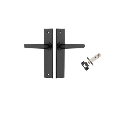 Door TRA12868KPASS60 Lever Osaka Chamfered Matt Black L120xp54mm Pass Kit