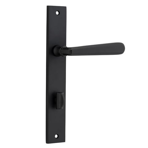 Door TRA12872P85 Lever Copenhagen Rect Priv Pr Mb Ctc85mm H240xw38xp61mm