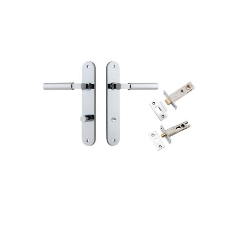 Iver TRA11766KPRIV60 Door Lever Berlin Oval Privacy Polished Chrome Ctc85mm