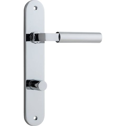 Iver TRA11766P85 Door Lever Berlin Oval Privacy Polished Chrome Ctc85mm