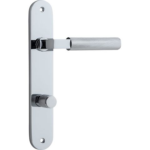 Door TRA11768P85 Lever Brunswick Oval Privacy Polished Chrome Ctc85mm
