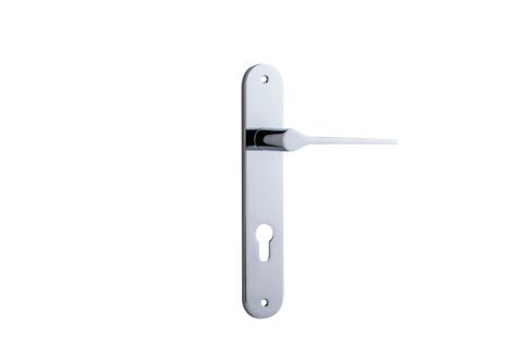 Iver TRA11770E85 Door Lever Como Oval Euro Polished Chrome Ctc85mm
