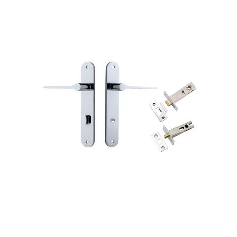 Iver TRA11770KPRIV60 Door Lever Como Oval Privacy Polished Chrome Ctc85mm