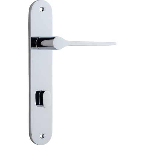 Iver TRA11770P85 Door Lever Como Oval Privacy Polished Chrome Ctc85mm