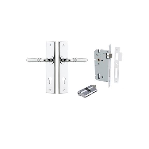 Door TRA11780KENTR60KK Lever Sarlat Chamfered Euro Pair Polished Chrome CTC85