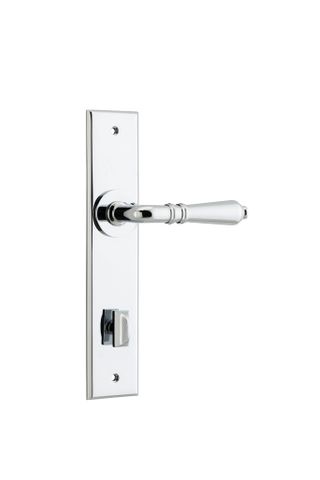 Door TRA11780P85 Lever Sarlat Chamfered Privacy Polished Chrome Ctc85mm