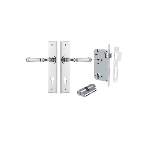 Door TRA11786KENTR60KK Lever Verona Chamfered Euro Pair Polished Chrome CTC85