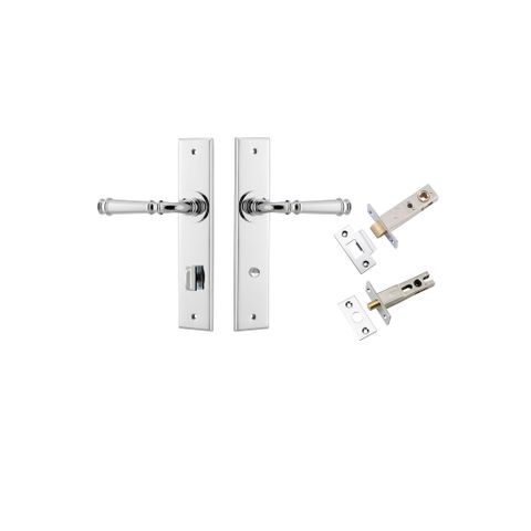 Door TRA11786KPRIV60 Lever Verona Chamfered Privacy Polished Chrome Ctc85mm