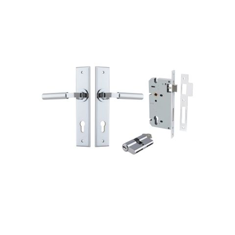 Door TRA11794KENTR60KK Lever Berlin Chamfered Euro Pair Polished Chrome CTC85