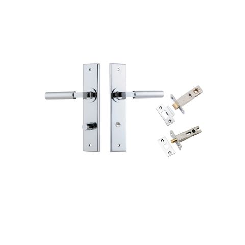 Door TRA11794KPRIV60 Lever Berlin Chamfered Privacy Polished Chrome Ctc85mm