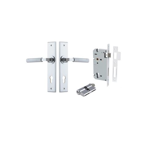 Door TRA11796KENTR60KK Lever Brunswick Chamfered Euro Pair Polished Chrome