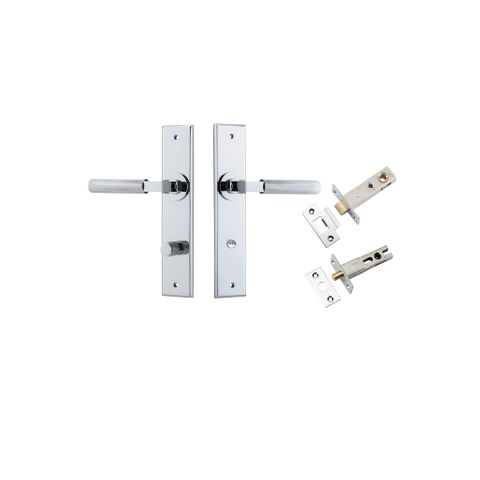 Iver TRA11796KPRIV60 Door Lever Brunswick Chamfered Privacy Polished Chrome