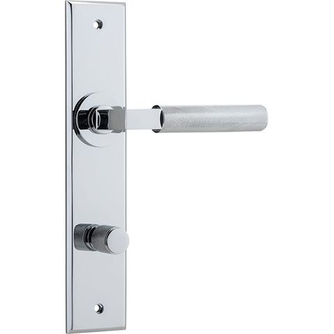 Door TRA11796P85 Lever Brunswick Chamfered Privacy Polished Chrome CTC85