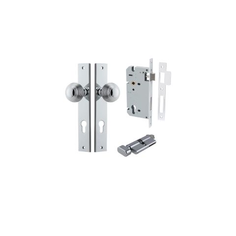 Dr TRA11824KENTR60KT Knob Glfrd Rectg Euro Pol Chr H240XW38XP60 Ent Kit