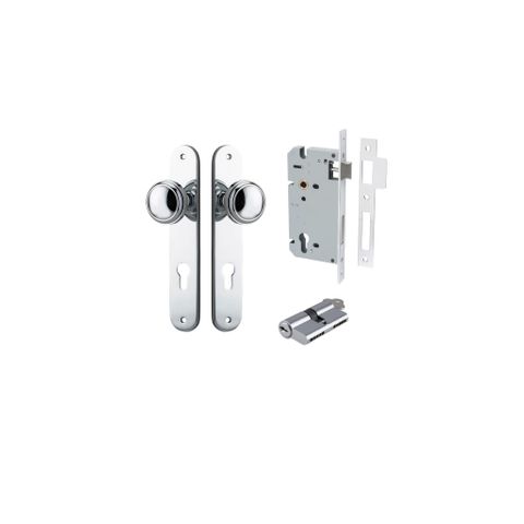 Dr TRA11832KENTR60KK Knob Pdgton Ovl Euro Polished Chrome H240XW40XP68 Ent Kit