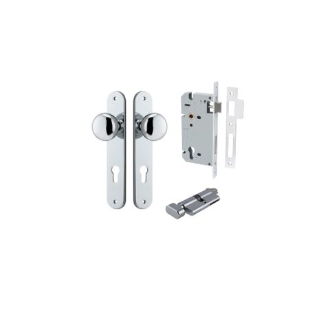 Dr TRA11834KENTR60KT Knob Cmbrg Ovl Euro Polished Chrome H240XW40XP67 Entr Kit