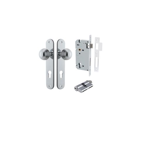 Dr TRA11836KENTR60KK Knob Glfrd Ovl Euro Polished Chrome H240XW40XP60 Entr Kit
