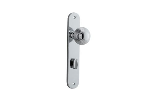 Door TRA11836P85 Knob Guildford Oval Privacy Pc Ctc85mm H240xw40xp60mm