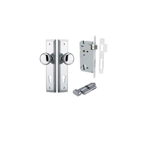 Dr TRA11840KENTR60KT Knob Cmbrg Step Euro Polished Chrome H240XW50XP67 Ent Kit