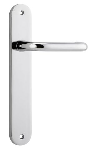 Door TRA11846 Lever Oslo Oval Latch Polished Chrome H240xw40xp57mm