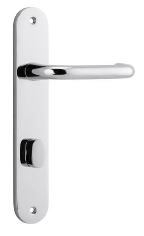 Door TRA11846P85 Lever Oslo Oval Privacy Pc Ctc85mm H240xw40xp57mm