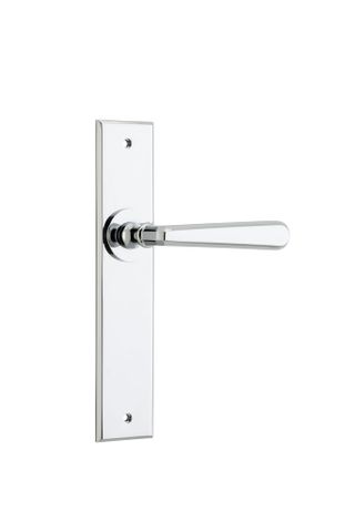 Door TRA11880 Lever Copenhagen Chamfered Latch Pair Polished Chrome