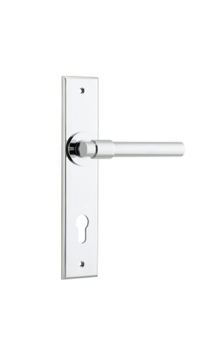 Iver TRA11904E85 Door Lever Helsinki Chamfered Euro Polished Chrome