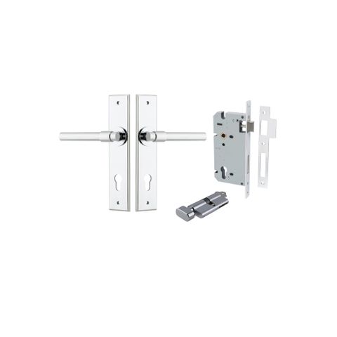 Door TRA11904KENTR60KT Lever Helsinki Chamfered Euro Pair Polished Chrome
