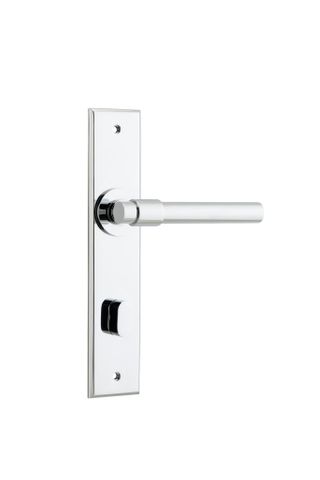 Door TRA11904P85 Lever Helsinki Chamfered Privacy Polished Chrome