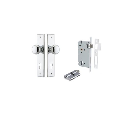 Door TRA11946KENTR60KK Knob Cambridge Chamfered Euro Pair Polished Chrome