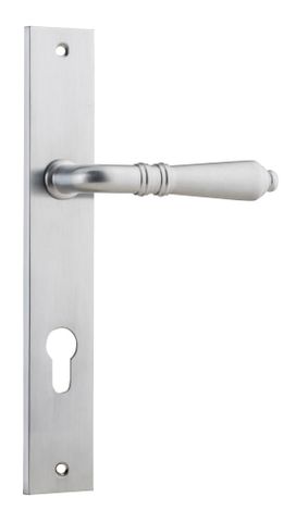 Iver TRA12200E85 Door Lever Set Sarlat Rectangular Backplate Euro SC