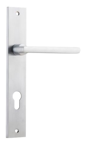 Iver TRA12202E85 Door Lever Set Baltimore Rectangular Backplate Euro SC