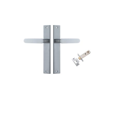 Door TRA12248KPASS60 Lever Bronte Rectangular Brushed Chrome L117xp53mm