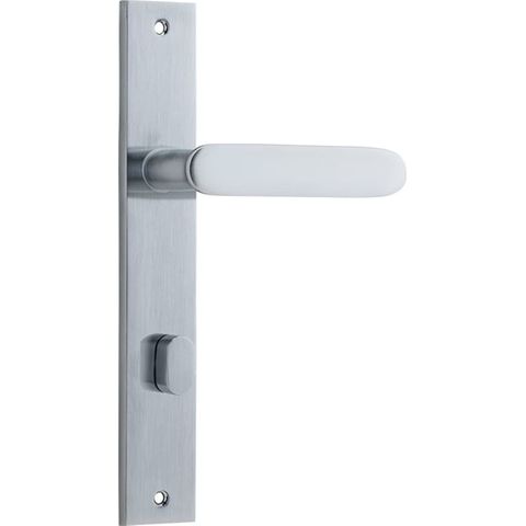 Door TRA12248P85 Lever Bronte Rectangular Privacy Brushed Chrome Ctc85mm