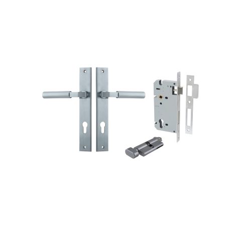 Door TRA12250KENTR60KT Lever Berlin Rectangular Euro Pair Brushed Chrome CTC85