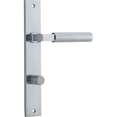 Door TRA12250P85 Lever Berlin Rectangular Privacy Brushed Chrome Ctc85mm