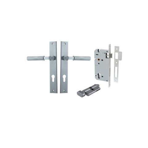 Door TRA12252KENTR60KT Lever Brunswick Rectangular Euro Pair Brushed Chrome